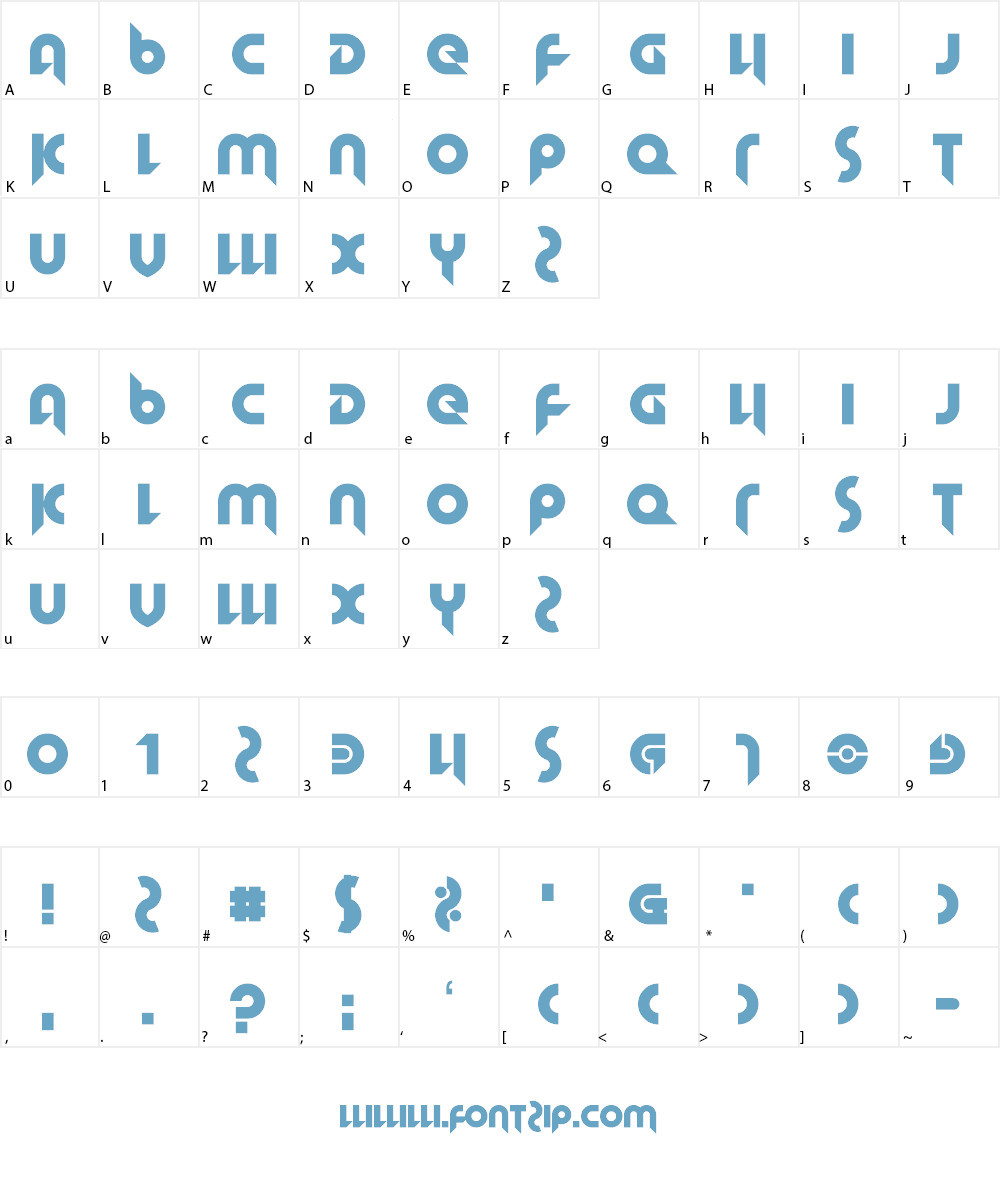 Hallowed Grad Font Character